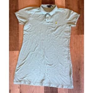 Ralph Lauren Sport Polo Dress Women XL Blue Cotton Slim Fit Stretch Short Sleeve